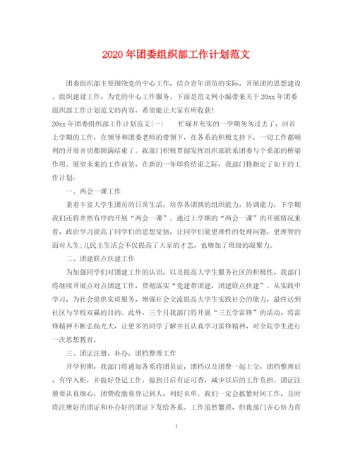 精编之年团委组织部工作计划范文.docx