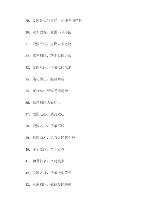 关于爱国活动的名字和口号