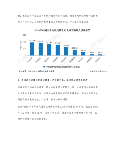 中国电线电缆行业市场现状及竞争格局分析-进口量下降将迎来新发展机遇.docx