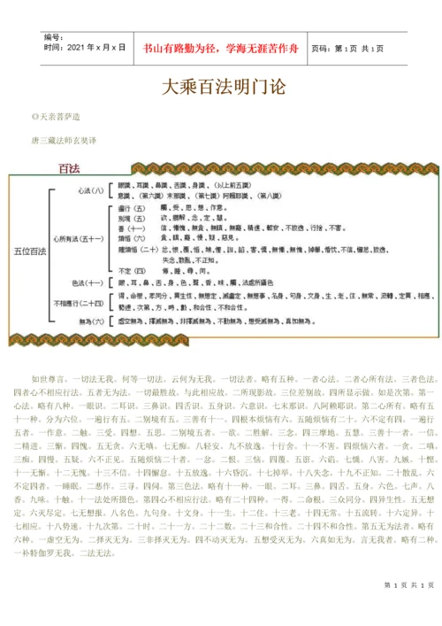 大乘百法明门论.docx