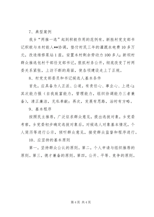 某乡试行村党支部换届选举情况汇报.docx