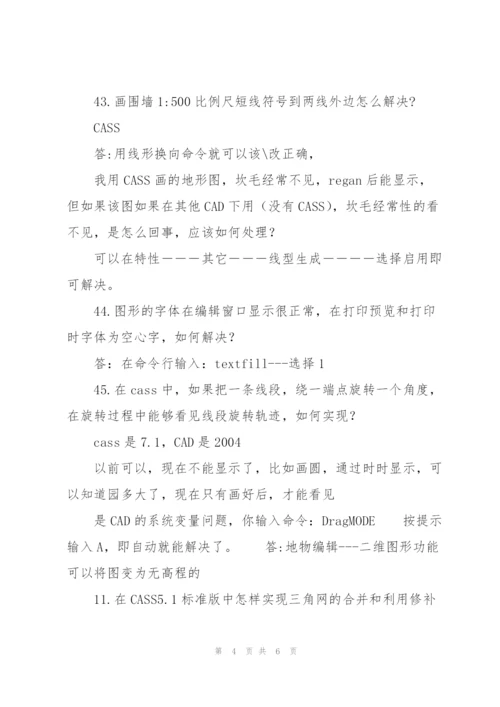cass常见问题及答案.docx