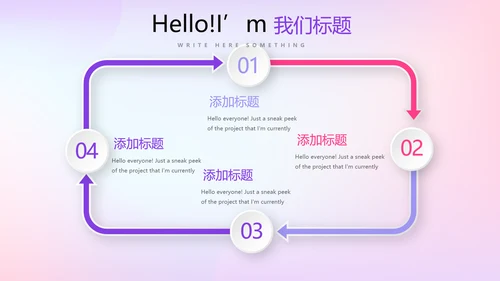 紫色渐变色公司产品介绍宣传通用PPT动态模板