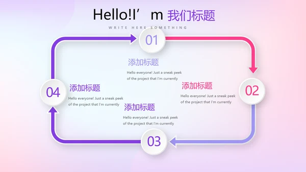 紫色渐变色公司产品介绍宣传通用PPT动态模板