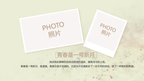 致青春剪影毕业季大学毕业纪念册相册动态PPT