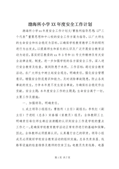 渤海所小学XX年度安全工作计划 (2).docx