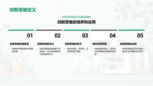 科学实验与创新思维PPT模板