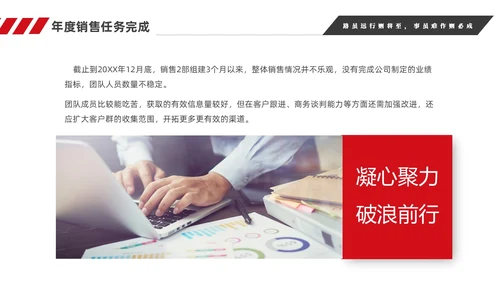 红色简约商务销售年终工作总结工作计划销售年终总结
