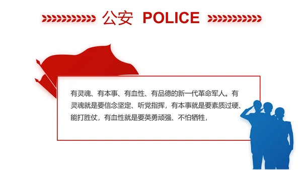 蓝色大气公安警察年终工作计划动态PPT模板