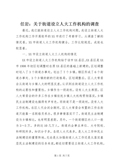 任岩：关于街道设立人大工作机构的调查.docx