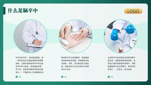 绿色简约世界卒中日重在预防PPT模板宣传PPT动态PPT