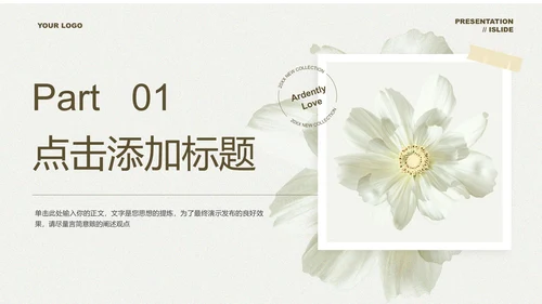 浅色小清新通用品牌手册演示PPT模板