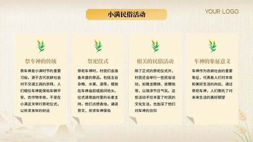 黄色节气之小满PPT模版