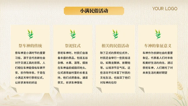 黄色节气之小满PPT模版