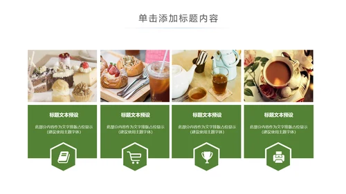 休闲生活下午茶点心甜点蛋糕PPT模板