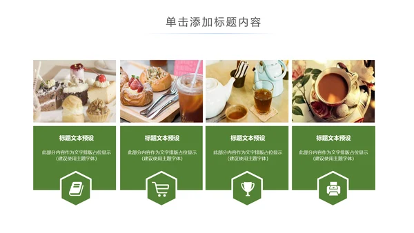 休闲生活下午茶点心甜点蛋糕PPT模板