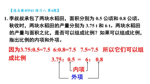 人教版数学六年级下册4.4.练习课（比例的意义和基本性质）课件（共25张PPT)