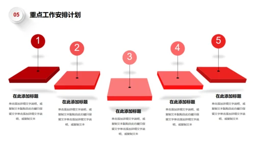 拼搏努力业绩提升向上箭头述职报告通用PPT模板