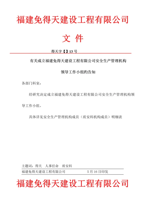 企业设置安全管理机构.docx