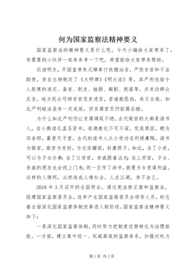 何为国家监察法精神要义.docx