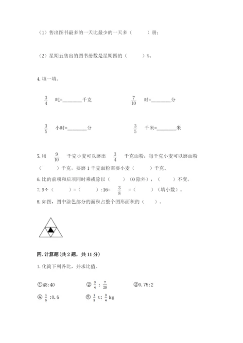 人教版数学六年级上册期末考试卷附精品答案.docx