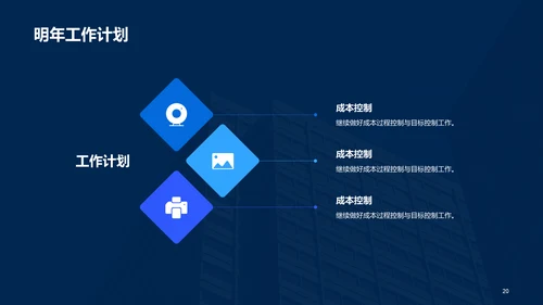 蓝色现代商务房地产销售工作总结PPT