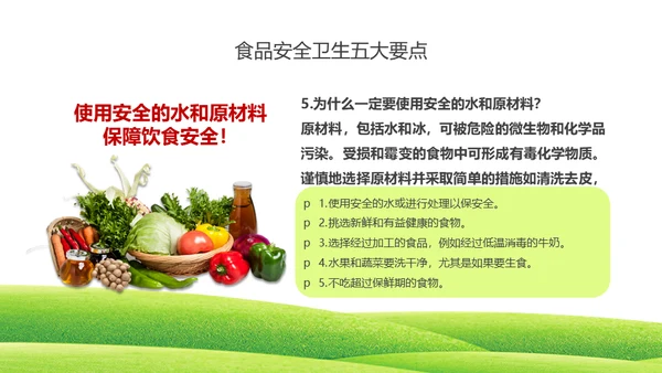 全国食品安全宣传周《食品卫生法》宣传周菜篮子通用PPT模板