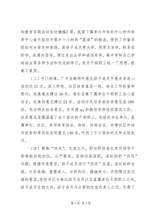 市体育局党的群众路线教育实践“回头看”情况汇报 (2).docx