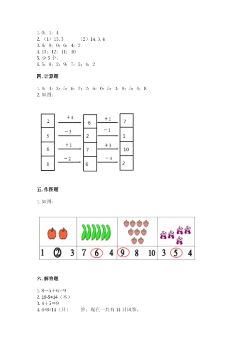 小学一年级上册数学期末测试卷【新题速递】.docx