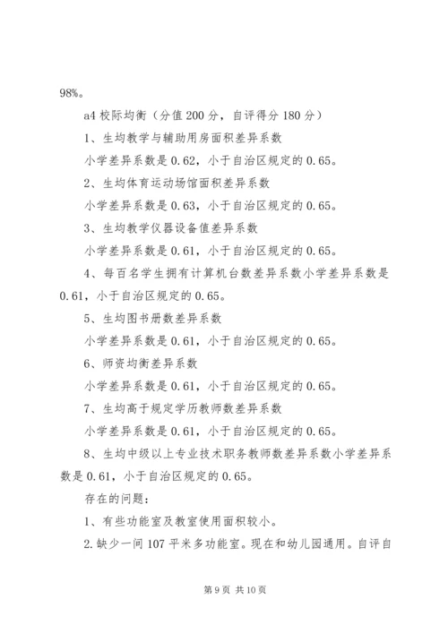 喀拉苏乡希望小学义务教育均衡化发展自查自评报告.docx