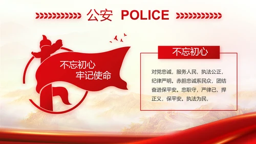 红色大气城管执法工作汇报动态PPT模板
