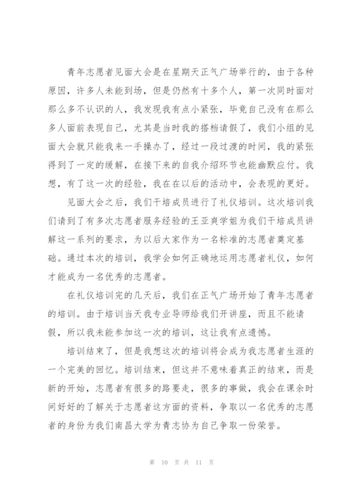 青年志愿者心得体会大全范文5篇.docx