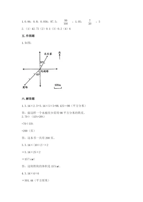 六年级下册数学期末测试卷【考点精练】.docx