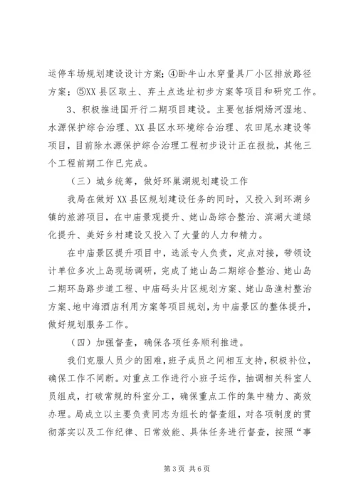 市规划局上半年工作总结报告.docx