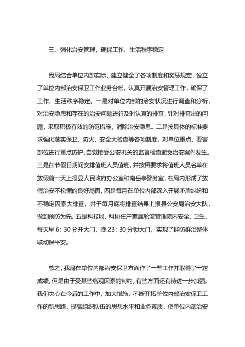 公司治安保卫工作总结.docx