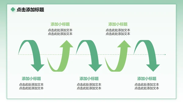 绿色小清新风花团锦簇主题汇报PPT模板
