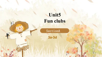 Unit 5 Fun clubs SectionA 3a-3d语法课件 +内嵌视频   人教版（20