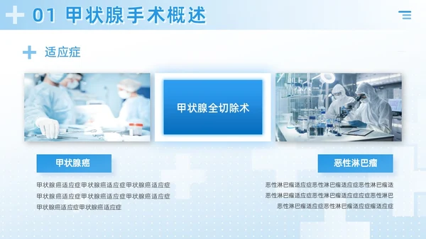 蓝色简约风医疗科研培训甲状腺手术配合及护理课件PPT模板