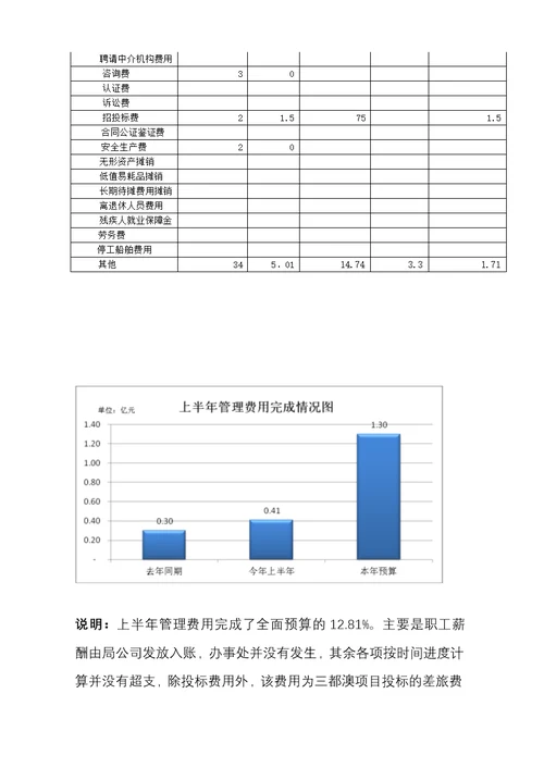 上半年经济活动分析模板(各单位)