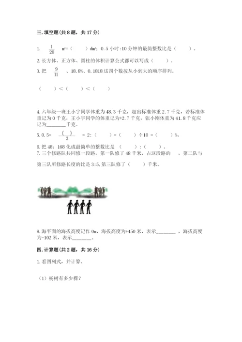 萍乡市小升初数学测试卷汇编.docx