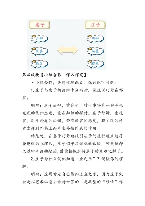 21 《庄子》二则《庄子与惠子游于濠梁之上》 教案
