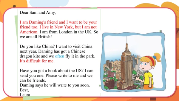 Module 6 Unit 1 You've got a letter from New York.