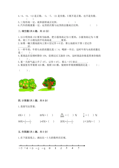 人教版六年级下册数学期末测试卷及答案【全国通用】.docx