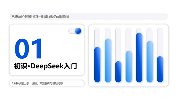 白色微质感简约风Deepseek使用攻略PPT模板