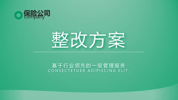 绿色简约大气保险公司工作总结计划动态PPT模板