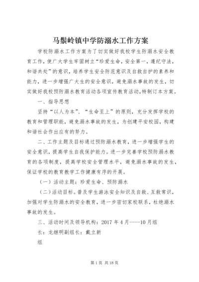 马鬃岭镇中学防溺水工作方案.docx