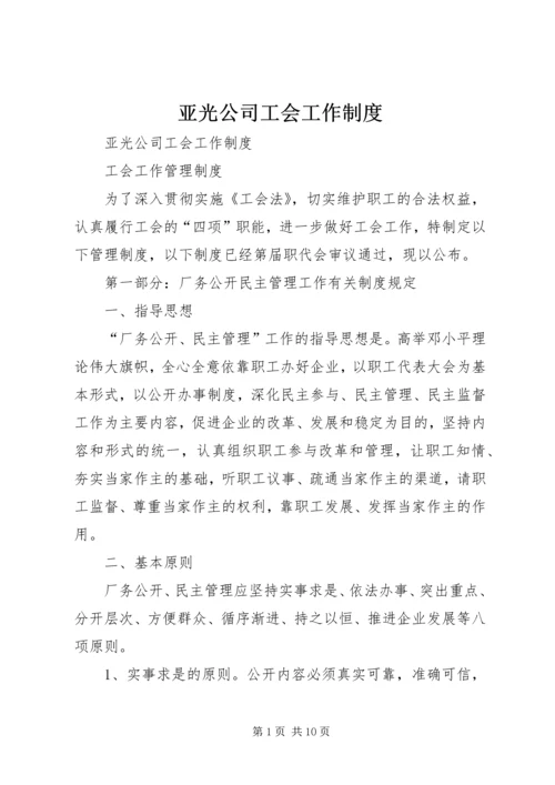 亚光公司工会工作制度.docx