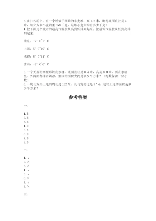 苏教版小升初数学模拟试卷（精练）.docx