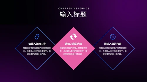 黑色几何风工作总结PPT模板
