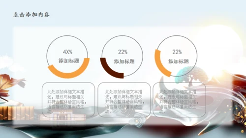 奢华的新中式园式豪宅国风庭院通用PPT模板